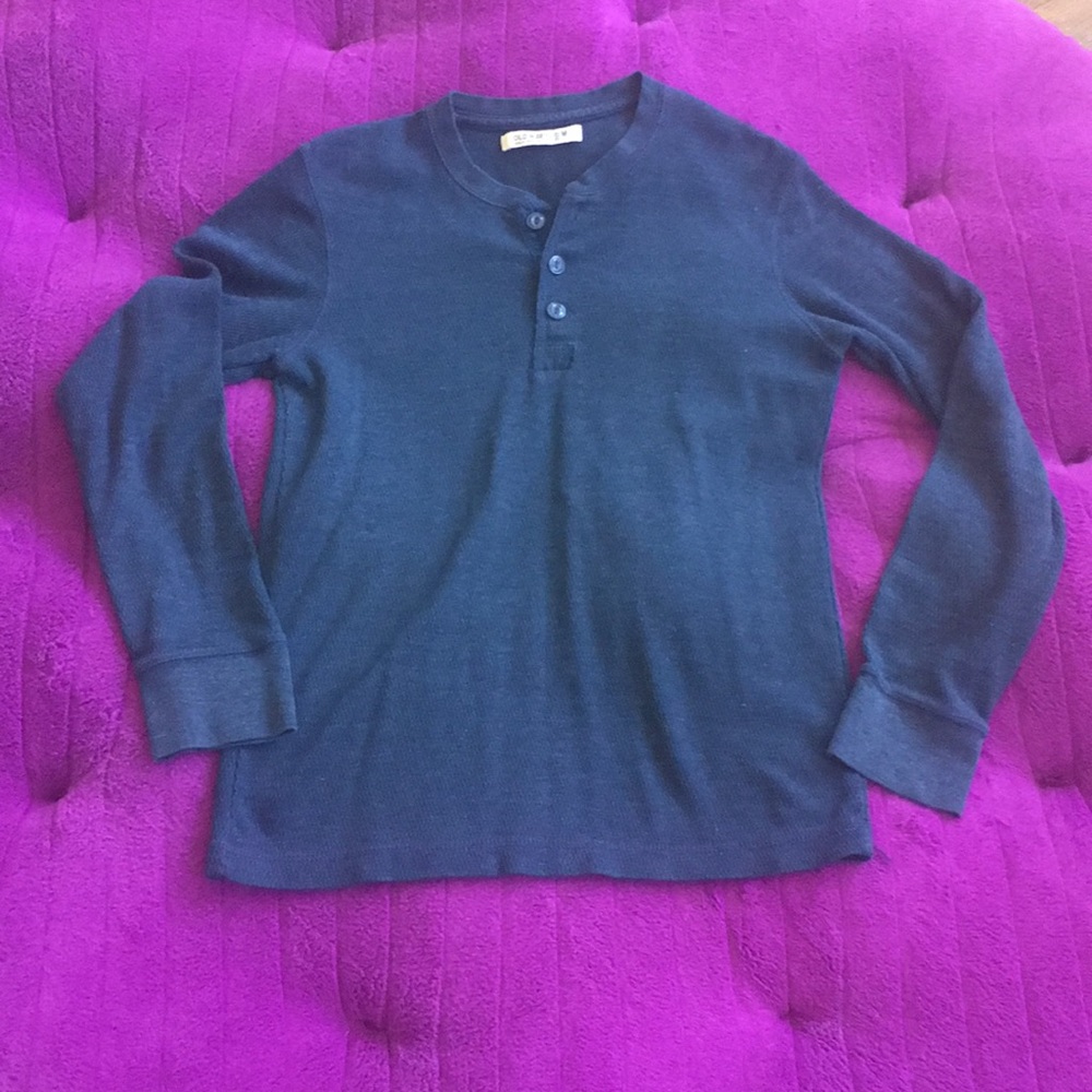 Navy blue long sleeve shirt